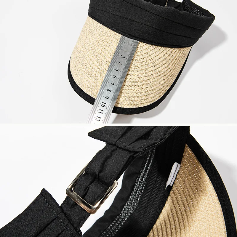 Соломенная шляпа с козырьком шикарная Складная пляжная Панама широкими полями