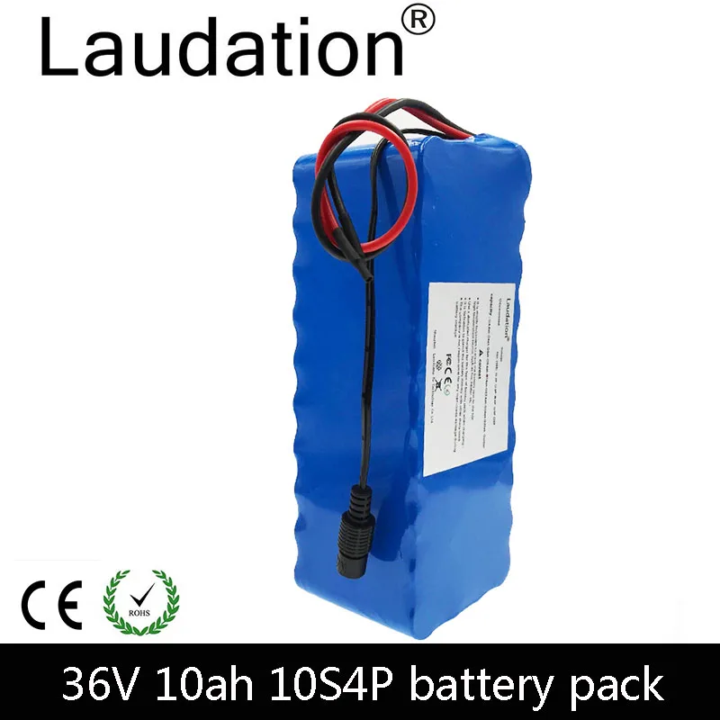 

Laudation 36V 10ah Electric Bicycle Battery Pack 18650 Li-Ion Battery 500W High Power And Capacity 42V Motorcycle Scooter+BMS