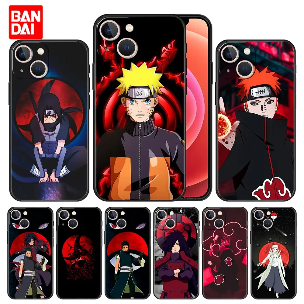 

Naruto Uchiha Itachi Anime Case for iPhone 13 12 11 Pro Max SE 2020 11pro 12pro 13pro Mini Black Silicone Cover Luxury Phone