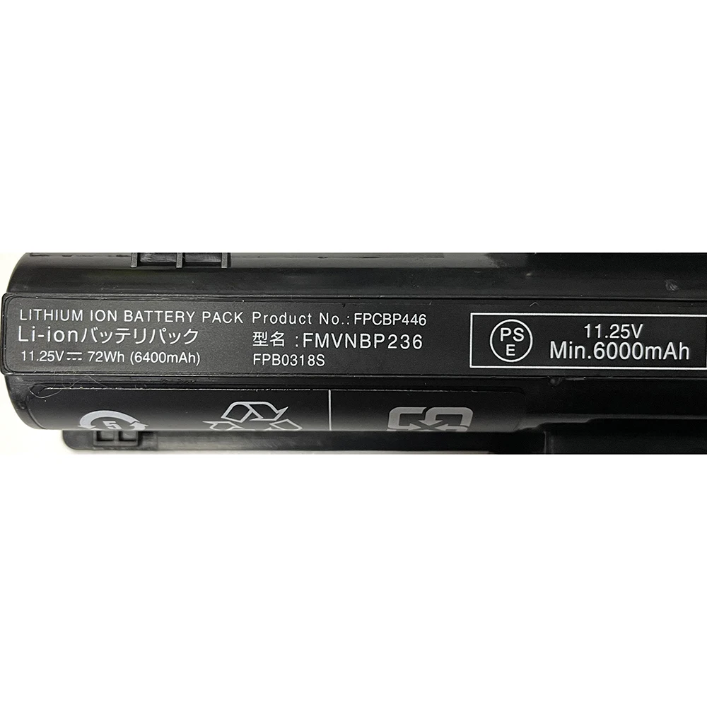 Аккумулятор FMVNBP236 FPCBP446 FPB0318S FPB0344S FPCBP446AP 11 25 в 6400 мА · ч 72 Вт для ноутбука FUJITSU Lifebook T725