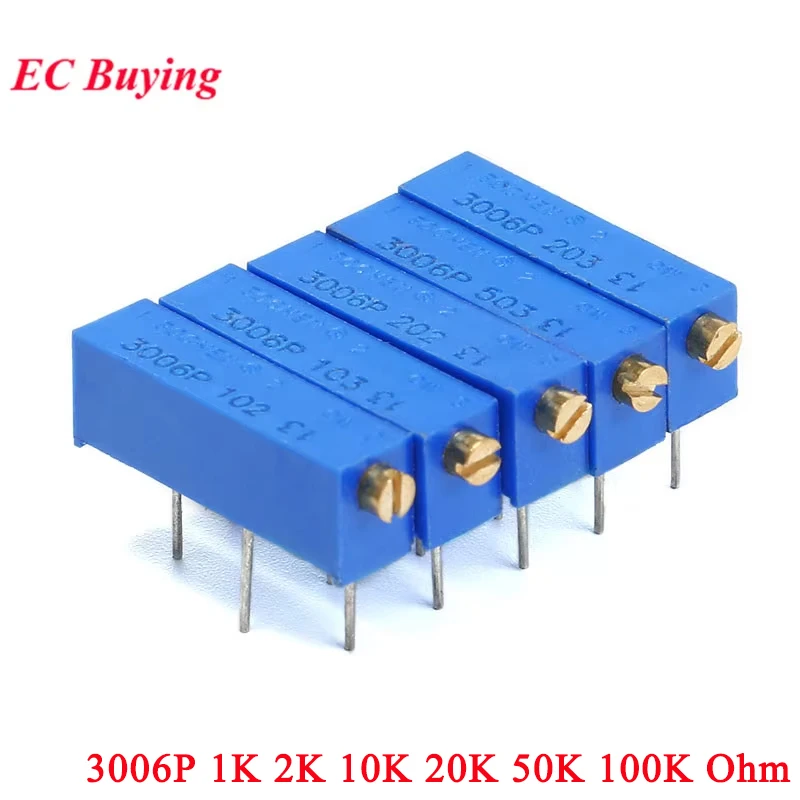 10-20 шт. 3006P прецизионный многооборотный регулируемый триммер ...