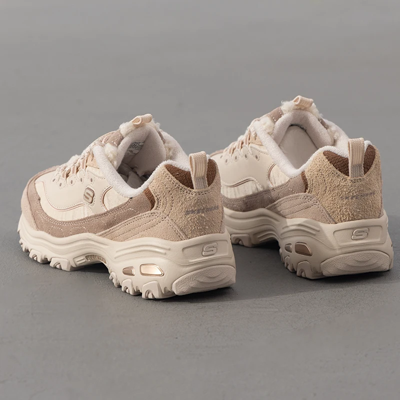 Skedge Official Website Women's Shoes Autumn and Winter New Fleece-lined Warm Sneaker Dad Casual Thick Bottom D'L...