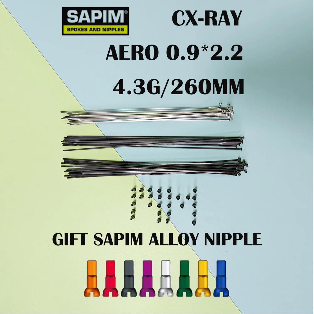 

Sapim cx-ray J-bend 4.3G Straightpull light Spoke mountain MTB Road bike BMX Bicycle Aero Spokes 14G 2.0MM 29 With Nipple