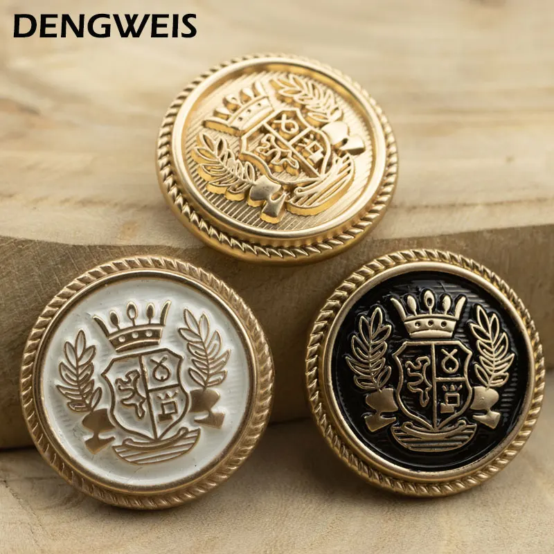 

10pcs 15-25mm Carved Badge Metal Buttons For Clothing Men&Women Coat Shirt Luxury Sewing Button DIY Accessories Materials Decor