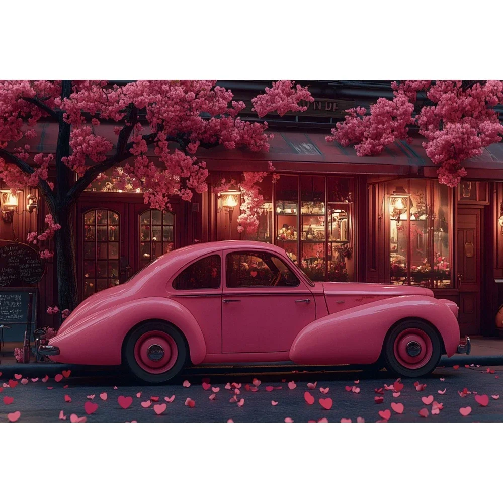 Розовый День святого Валентина счастливый фон для фотосъемки романтический