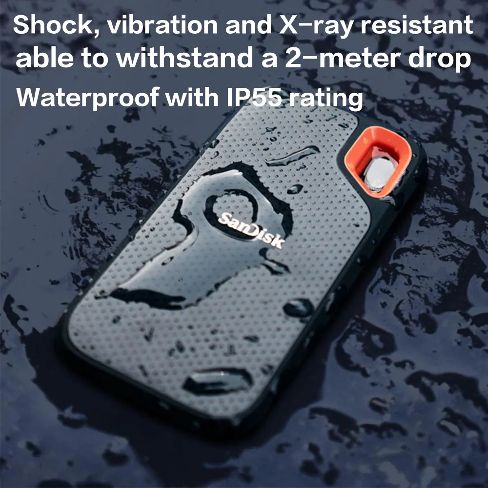 SanDisk Extreme E61 Portable SSD V2 USB3.2 Gen 2 Type C External Solid State Drive Storage Disk Hard Drive Mobile Storage Drive 4