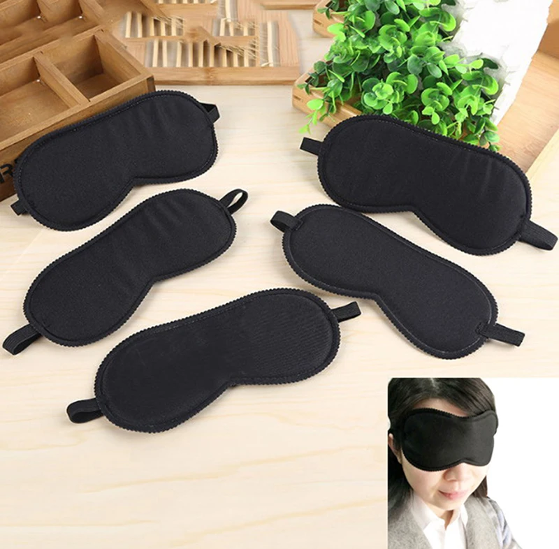 

Black Sleep Eye Mask Shade Travel Sleep Relaxation Assist Blind Eyes Pure Black Eye Mask Health Care