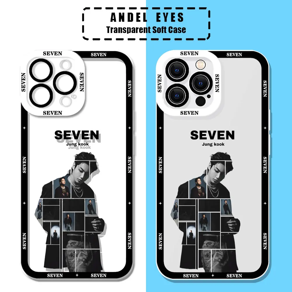 Чехол Singer J-Jungkook Jeon Seven Gold для Motorola MOTO G73 G72 G71 G60S G53 G52 G32 G30 G22 Edge 40 Pro Plus прозрачный