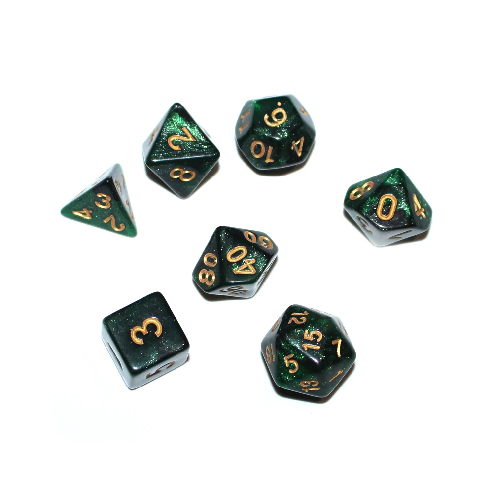 7Pcs/Set Game Dice Multi-Sided Clear Set For RPG DND Accessories Polyhedral Board Card Tarot Supplies |