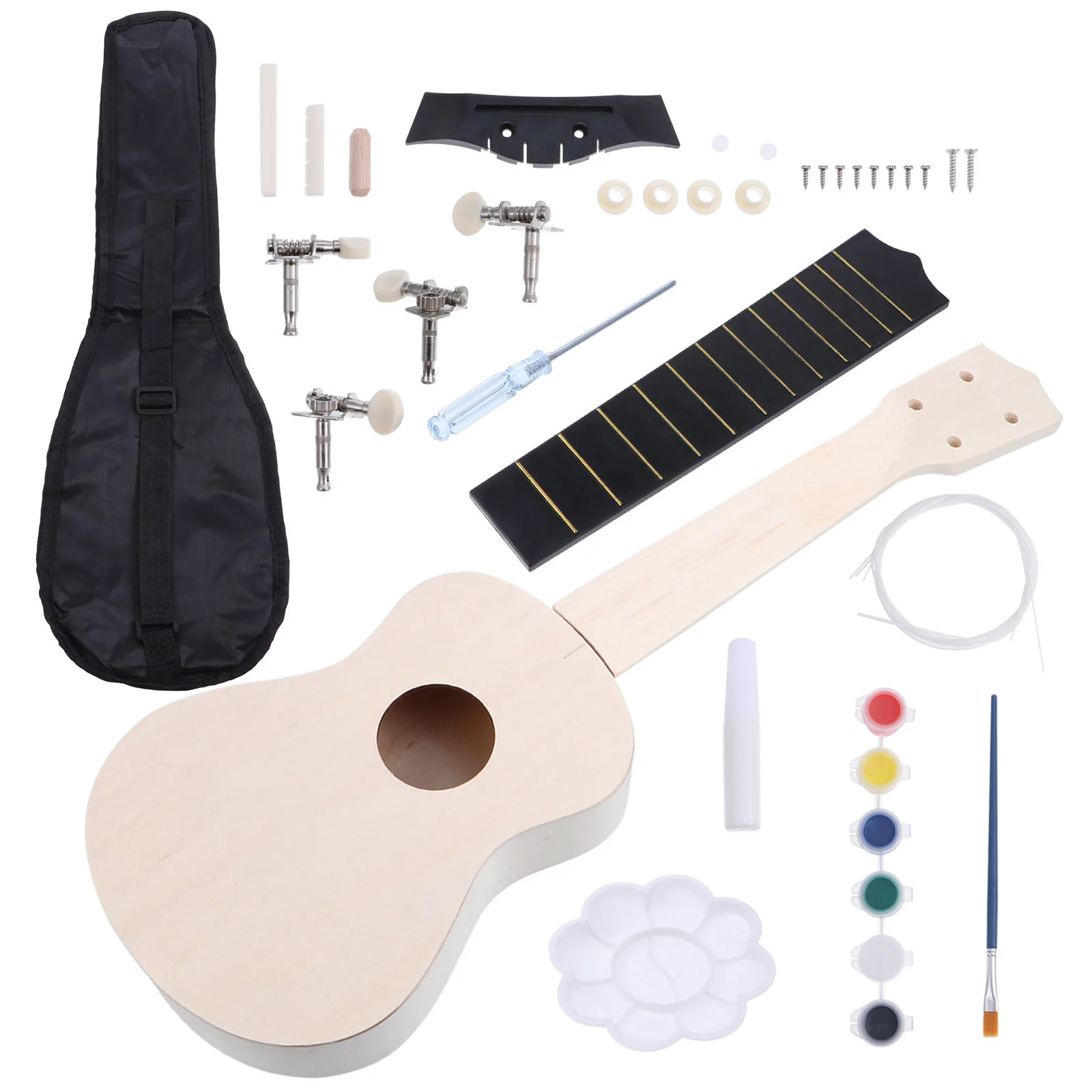 

1 Set 21-inch DIY Ukulele Kit Musical Instrument Material for Kids