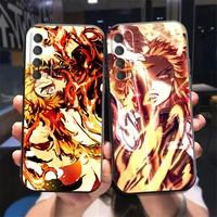 demon slayer anime phone case for huawei p smart z 2019 2021 p20 p20 lite pro p30 lite pro p40 p40 lite 5g black liquid silicon