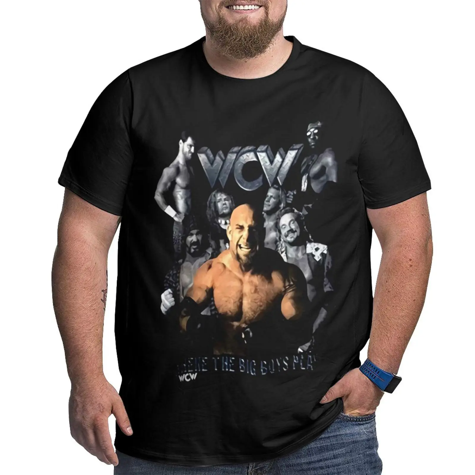 

Vtg 90S Wcw Wwe Wwf Goldberg футболка большого размера мужская одежда мужские рубашки одежда мужские топы парные футболки для женщин