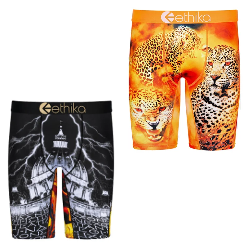

Летние дышащие камуфляжные боксеры Ethika из полиэстера с принтом акулы