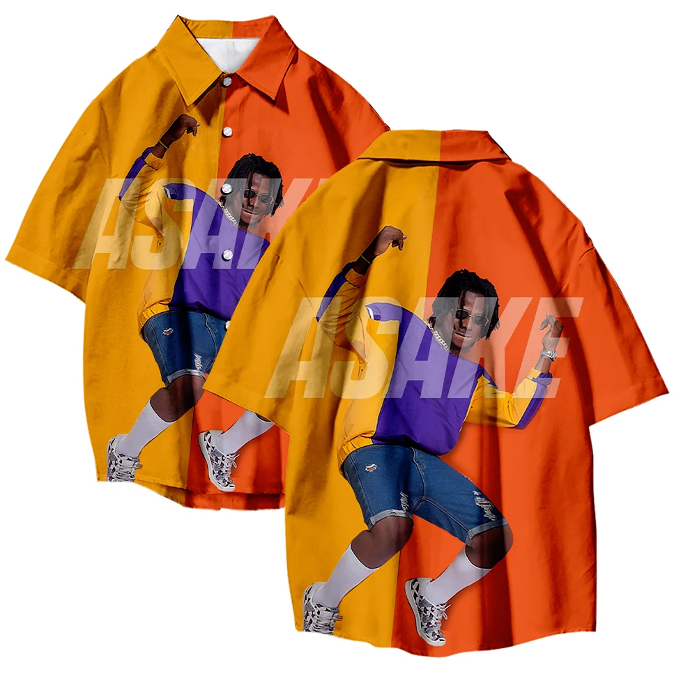 Asake 2023 летние свободные Дышащие Модные топы с 3d принтом мужские и женские рубашки