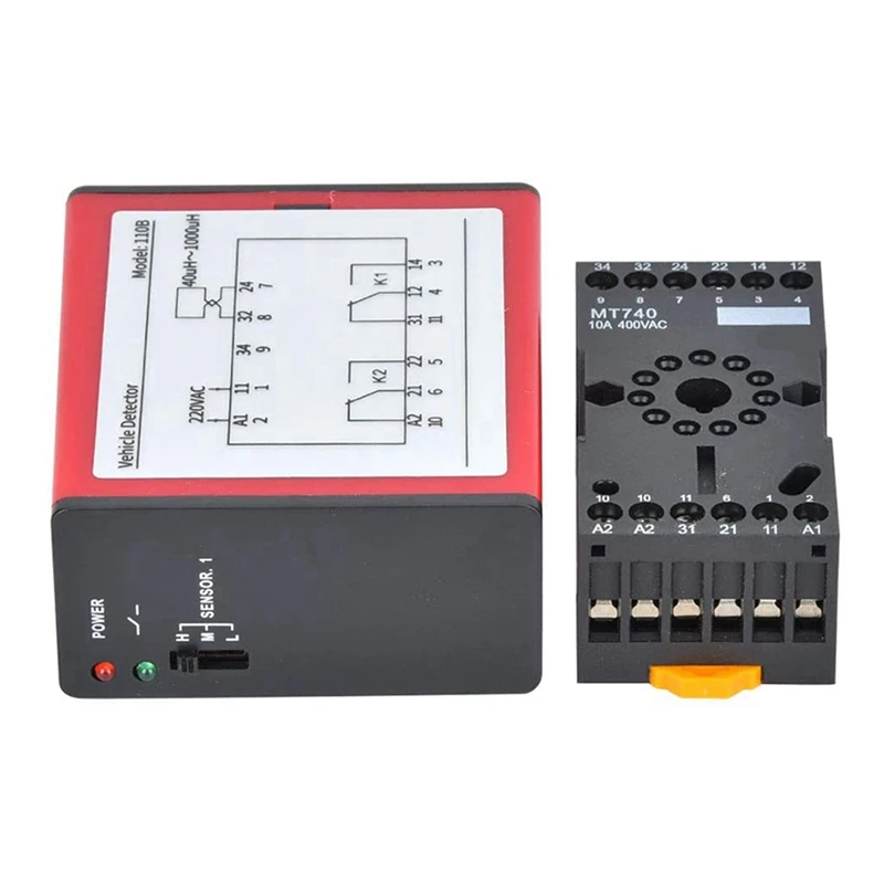 

4X 110B Vehicle Detector AC220V Single Channel Inductive Vehicle Loop Detector For Car Parking Lot Access Control