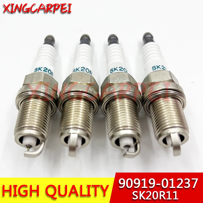 

4 шт. 90919-01237 SK20R119091901210 9091901237 иридиевая Свеча зажигания для HONDA K6RTIP автозапчасти