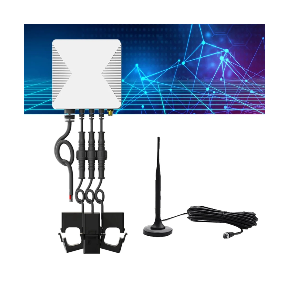 3-фазный Wi-Fi измеритель мощности 80A Tuya