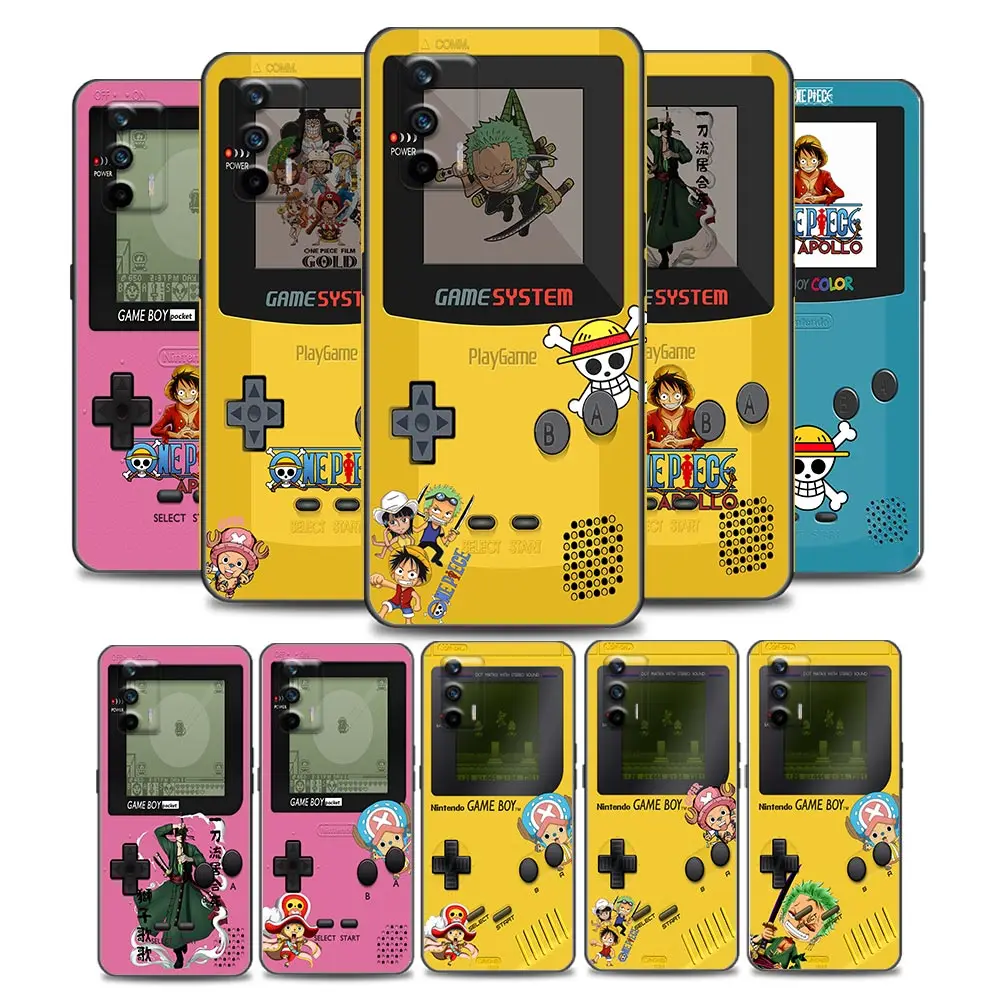 

One Piece Game-Boy Phone Case for Realme Q2 Pro C20 C21 V15 5G 8 Pro 5G C25 GT Neo V13 5G X7 Pro Ultra C21Y Soft Silicone