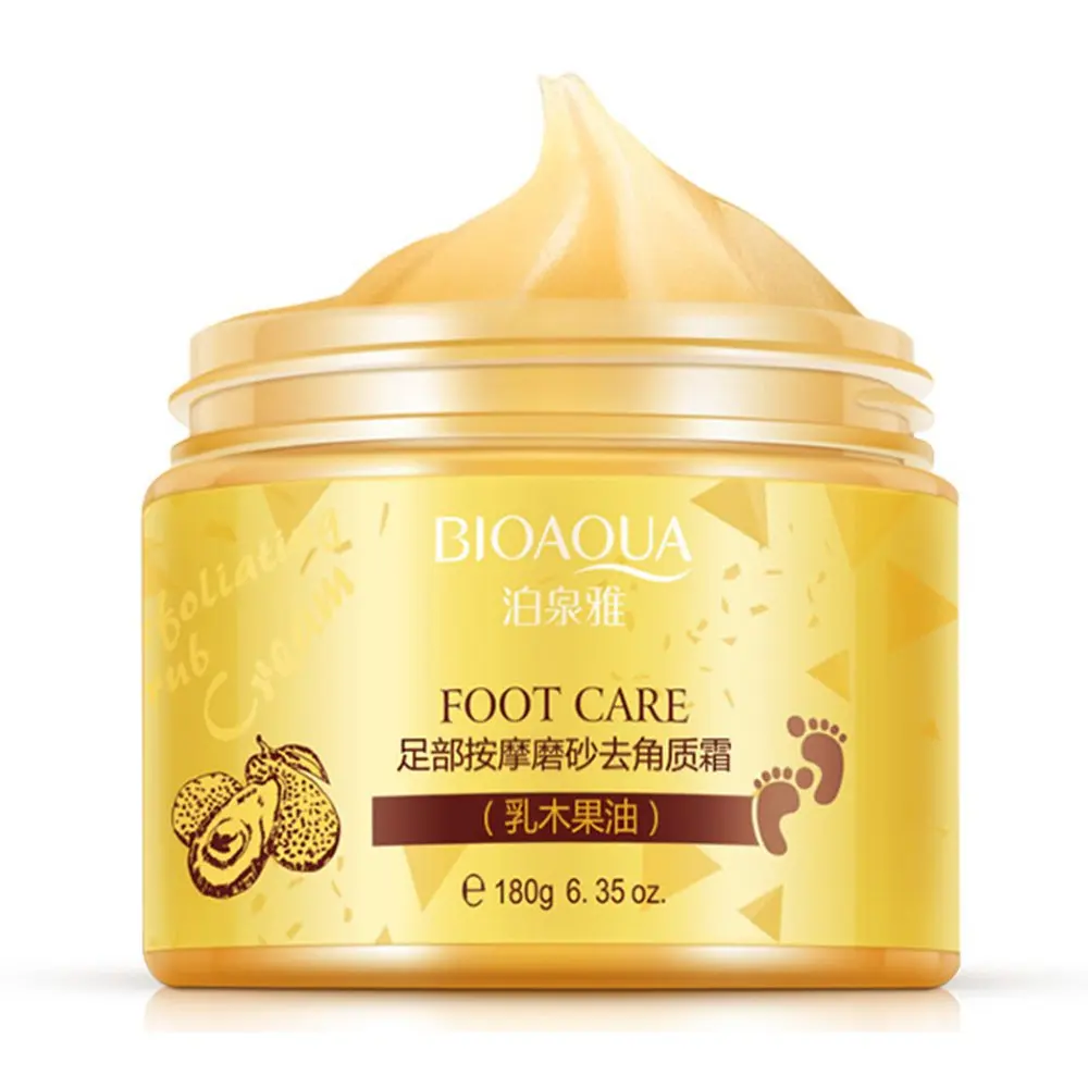 

BIOAQUA Foot Care Herbal Massage Scrub-Exfoliating Cream Cleansing Delicate Feet Skin Shea Oil Natural Extracts180g