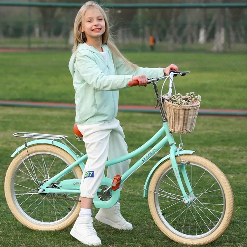 

Детский велосипед CuHK для девочек 6-12 лет, ретро пасторальный стиль, высокий уровень внешнего вида, педальные велосипеды для начальной школы