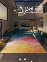 modern living room carpet villa hall minimalist art oil painting retro gradient fashion design bedroom rug luxury new home decor