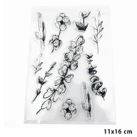 vine flowers plants clear stamps for diy scrapbooking card fairy transparent rubber stamps making photo album crafts template
