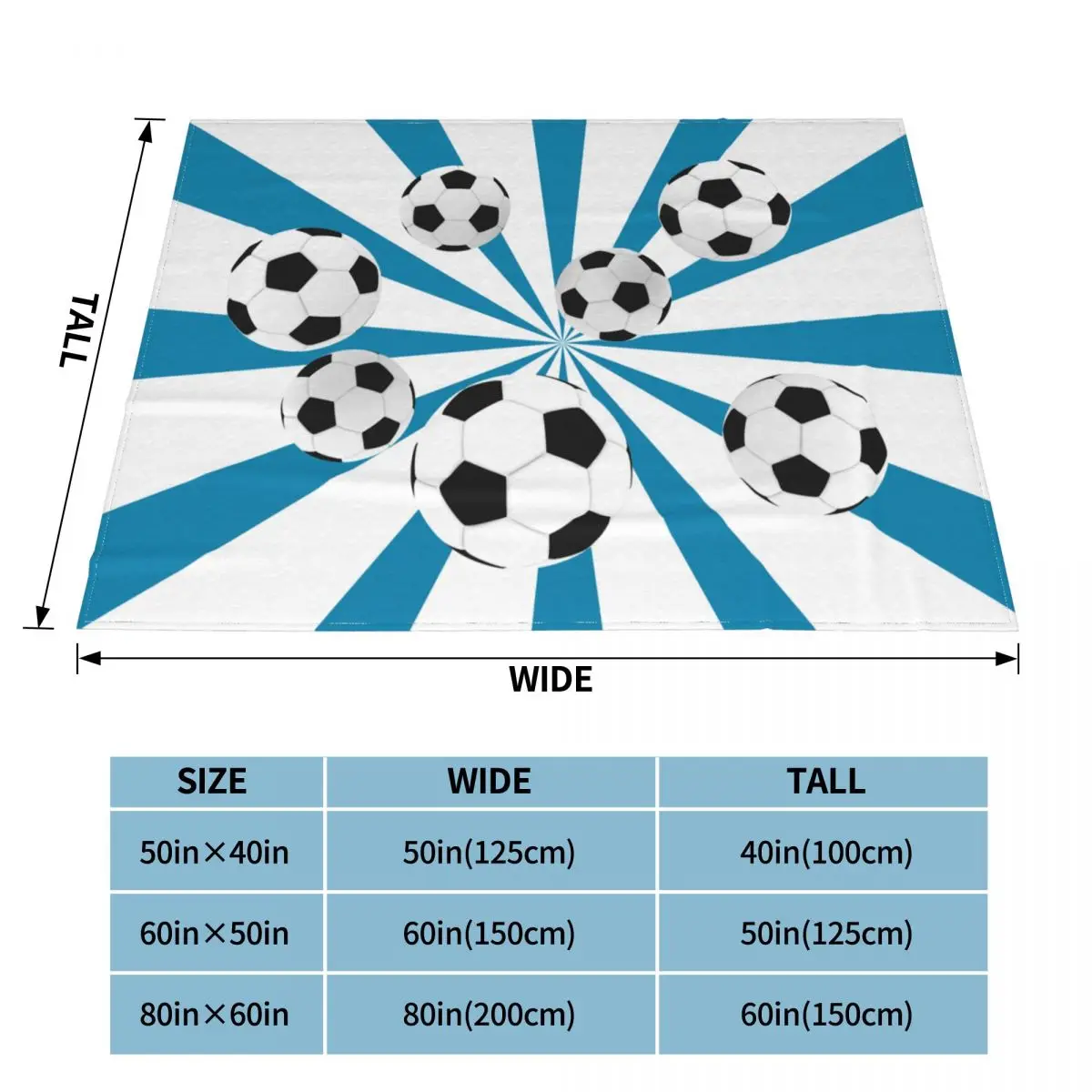 Вязаное одеяло с мячиками футбол спорт пушистое домашний диван портативное