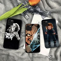 chucky horror phone case for iphone 11 12 13 pro max mini 6 7 8 6s plus x xr xs se 2020 soft tpu cartoon doll funda back cover