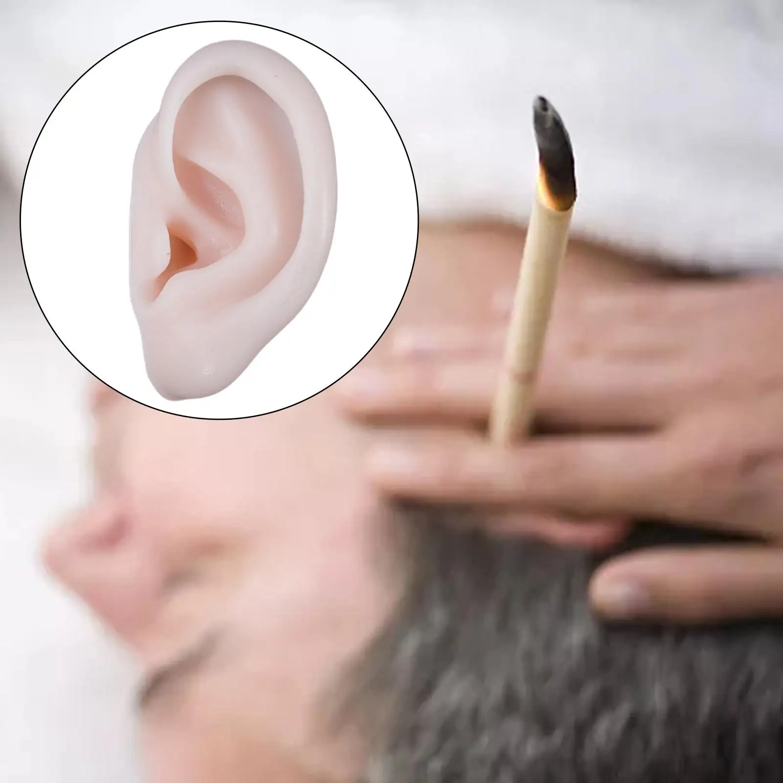 

Ear Model Super Soft Teaching Aids Science Anatomy Model for Ear Picking Teaching Ear Model Flexible Imitation Real Ear Display