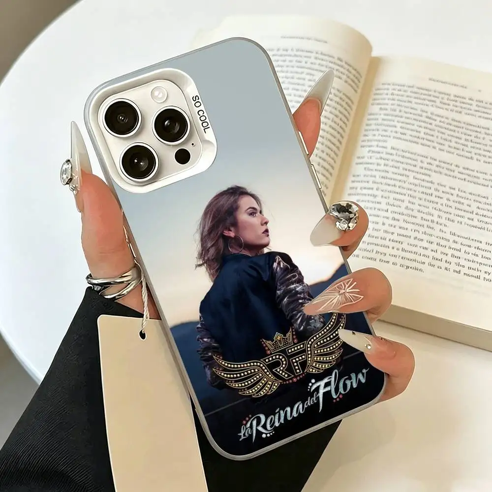 Чехол для телефона Queen of Flow La Reina Del Flow для iPhone 11 12 13 14 15 16 17 Pro Max Plus, белый, серебристый (art.: 3920db14fc2c7) - 3920db14fc2c7