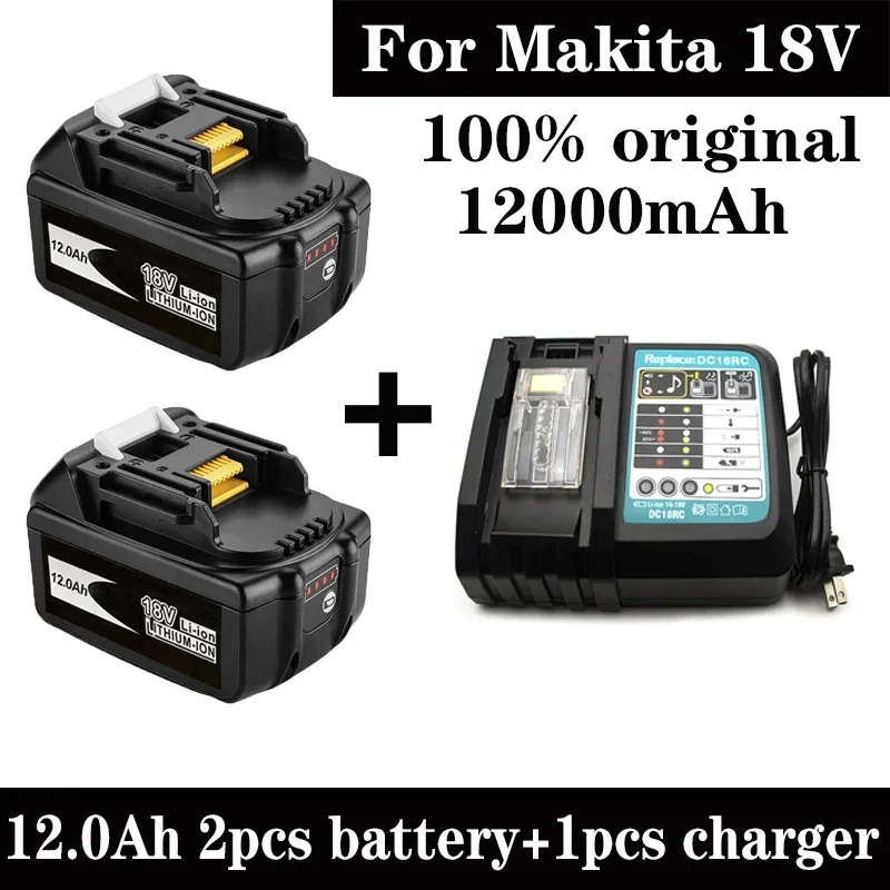 Аккумуляторная батарея 18 В 12000 мАч для Makita BL1830 BL1840 BL1850 BL1850B