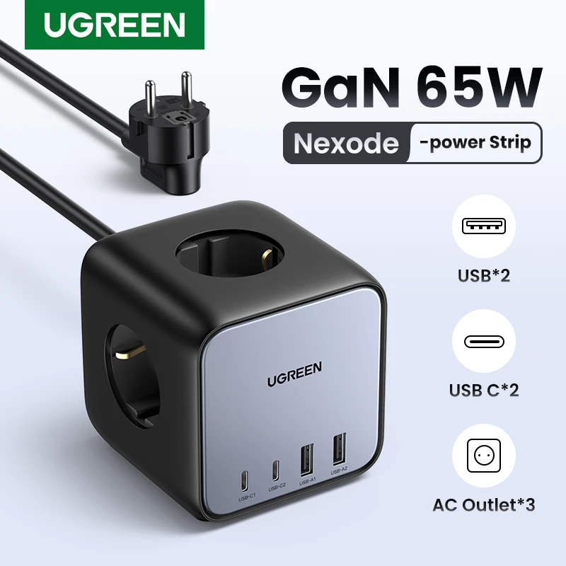 【New-in Sale】UGREEN 65W Desktop Charger Power Strip Charging Station Fast Charging For Laptop Macbook iPhone 14 13 Phone Charger