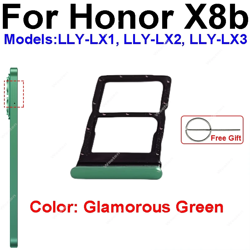 Для Huawei Honor X7b X8b X9b 4G 5G Держатель лотка для SIM-карты Разъем устройства чтения SIM-карт