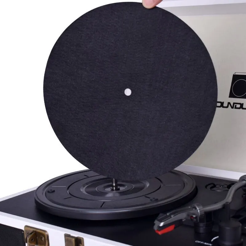1pc Black Felt Turntable Vinyl Record Pad LP Anti-slip Protection Mat 3mm Thick For LP Vinyl Record Players Accessories