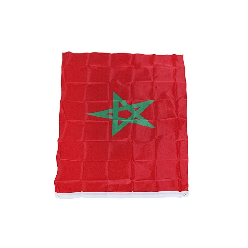 

77HC Morocco Flag Garden Polyester Moroccan Flag National Banners for Parades Sport 90x150cm Articles for Daily Use or Decors