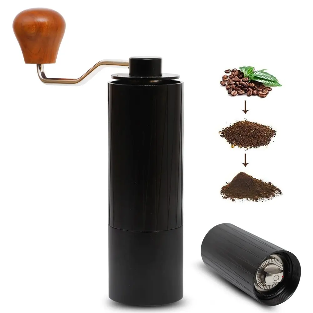 

Iron Lion Coffee Grinder with Adjustable Conical Burr for Fresh Whole Beans for French Press, Slow Drip, or Single Cup, Stainle