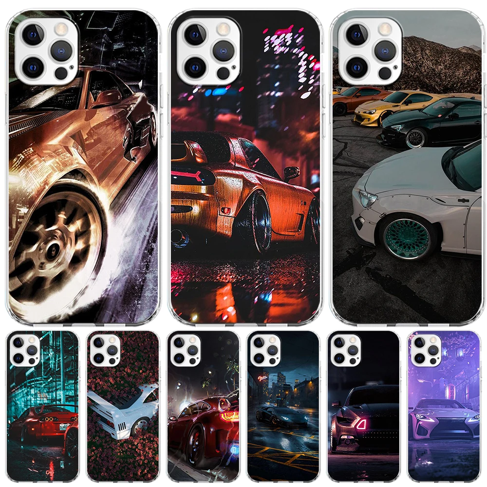 

Car Cool Case for Apple iPhone 14 Plus 13 12 Mini 11 Pro Max XR XS 7 8 X 6 6s Plus SE 2020 2022 5s 5 Clear TPU Phone Cover