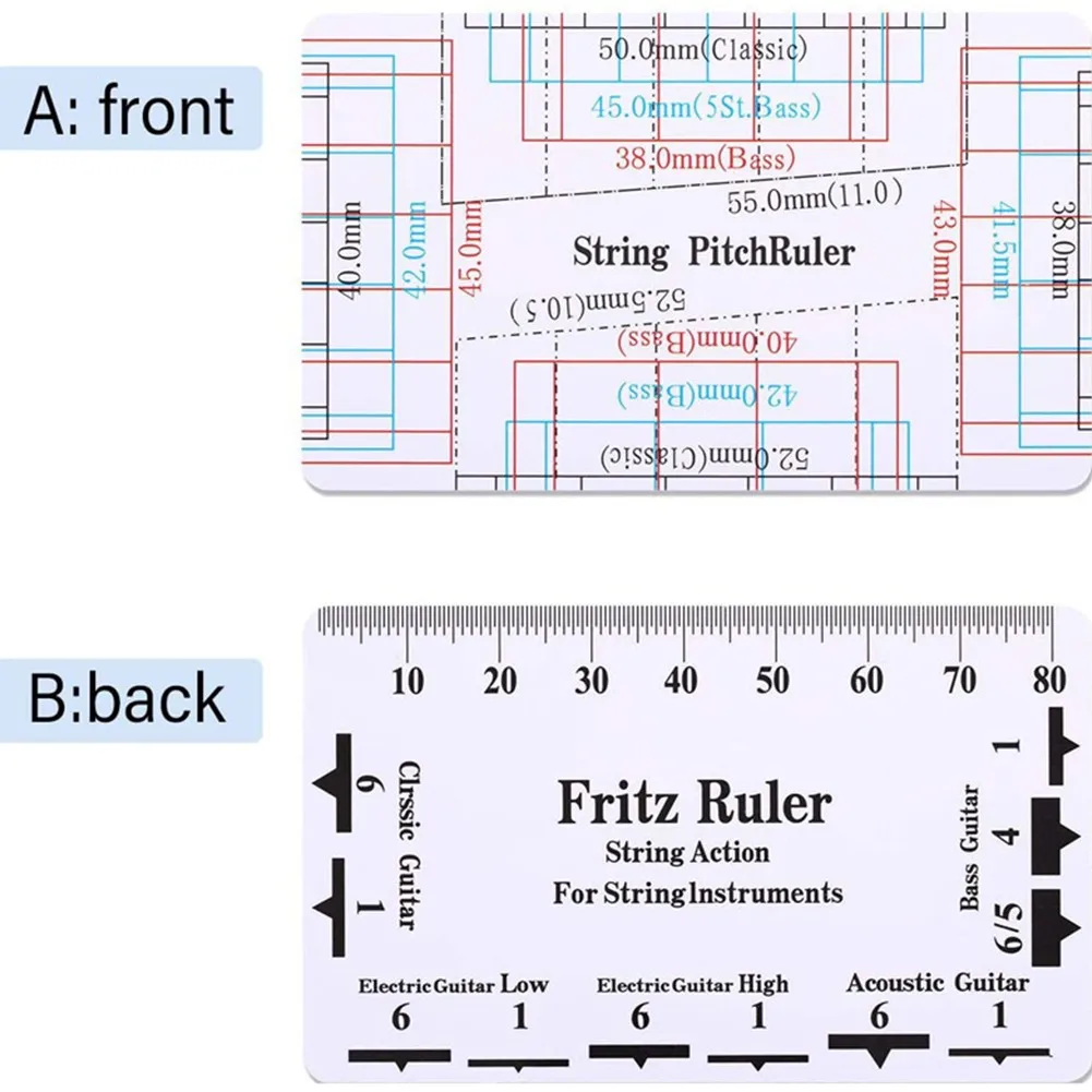 

Luthier Tool Guitar Rulers Silver/White String Height Ruler T-shaped Rulers 7.25Inch-20Inch 3.5 X 2.0 In/8.9 X 5.1 Cm