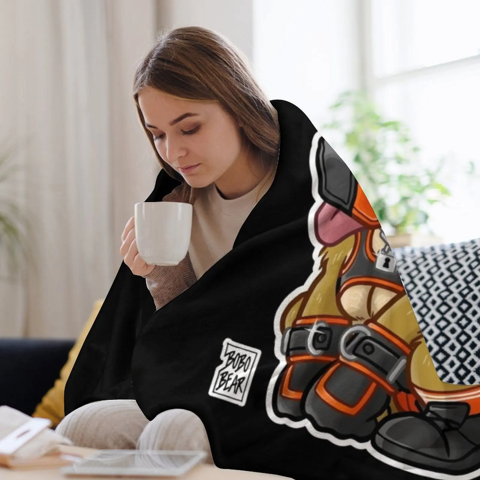 PLAYFUL PUPPY - МАСКА ОРАНЖЕВА Плед СЕРИИ BEARZOO Теплые зимние одеяла для пикника