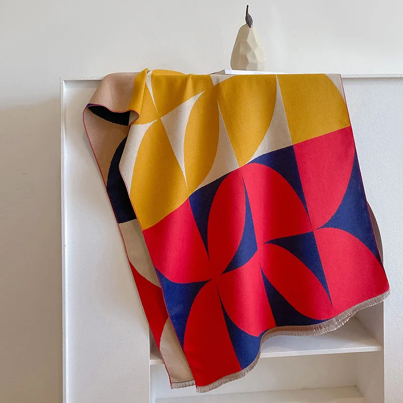 

Толстые зимние женские регулируемые кашемировые шарфы одеяло Bufanda Poncho пончо для путешествий Пашмина модные аксессуары