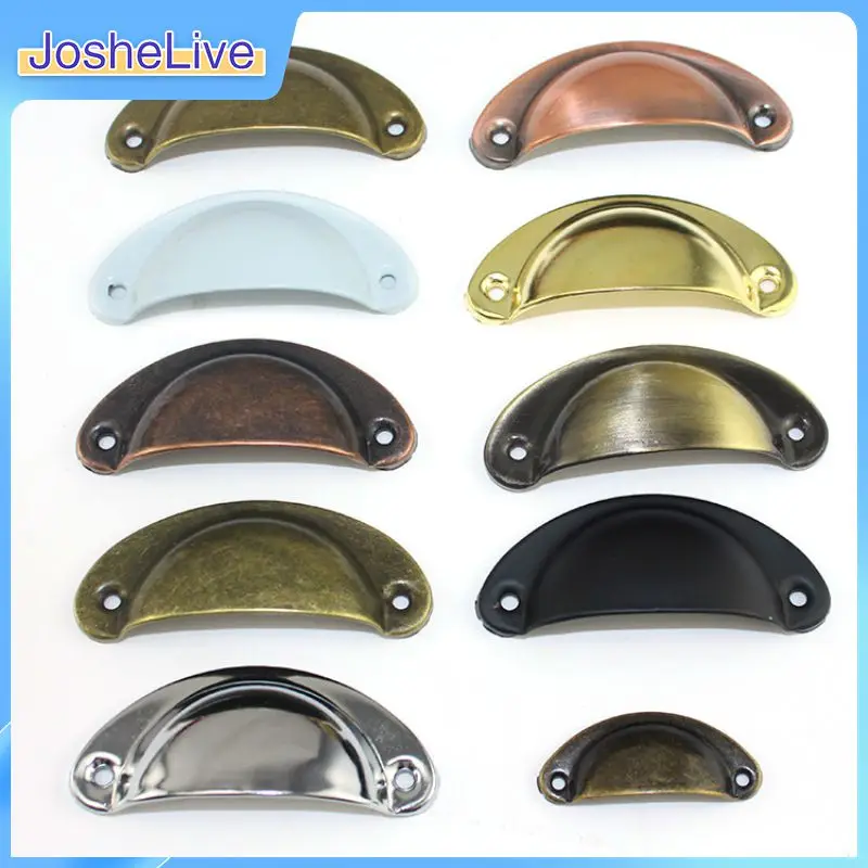 

1pcs Retro Metal Kitchen Drawer Cabinet Door Handle Furniture Knobs Handware Cupboard Antique Brass Shell Pull Handles Home Tool