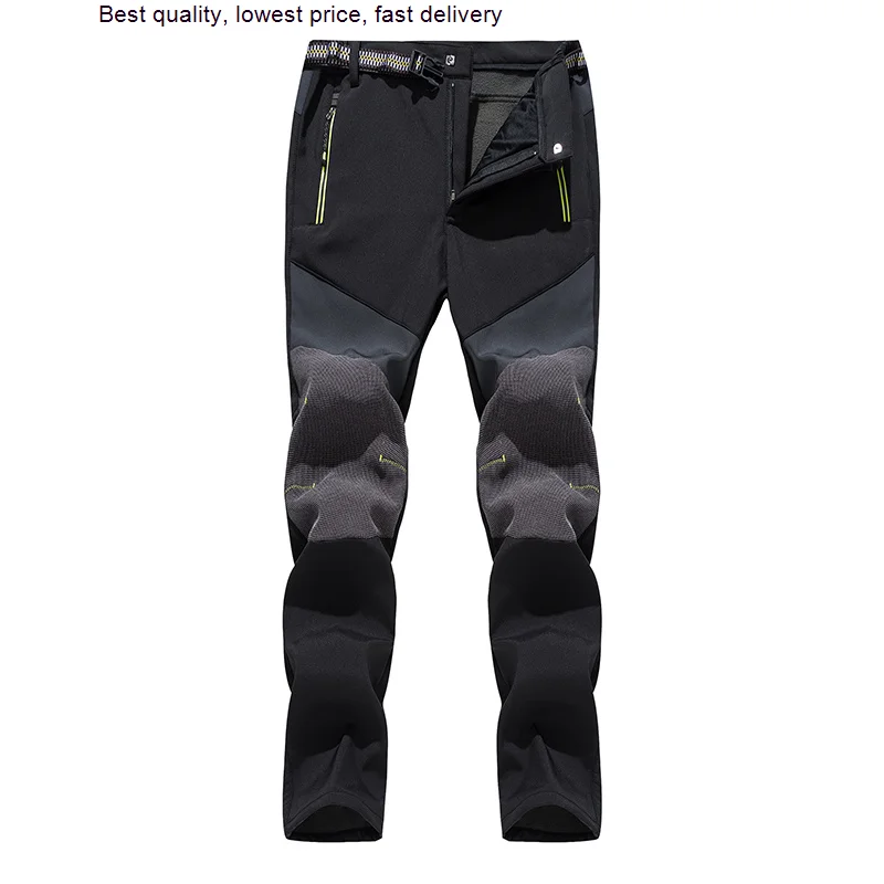 

New Men's Winter Hiking Men Warm Fleece Softshell Waterproof Windproof Trousers Outdoor Trekking Skiing Pants PM44
