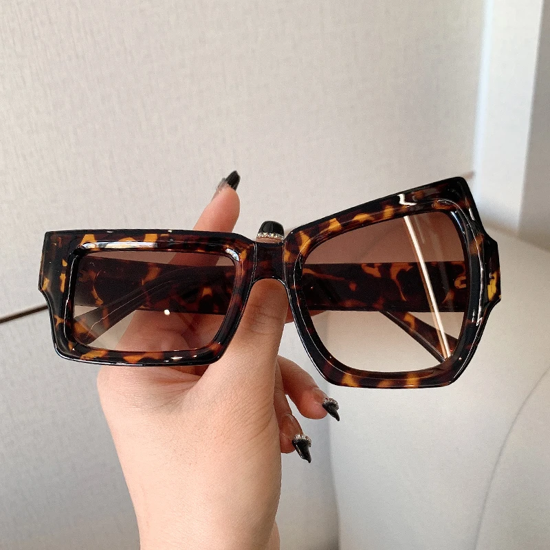 KAMMPT модные нестандартные Квадратные Солнцезащитные очки женские Ретро