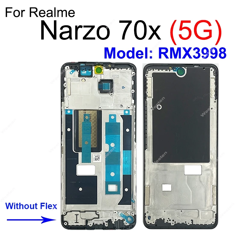 Крышка корпуса ЖК-дисплея для Realme Narzo 50 50A 50i Pro Prime 60 60X 70X 70 Pro 4G 5G, передняя рамка ЖК-дисплея, держатель, запасные части (art.: 3920cab7fdf97) - 3920cab7fdf97