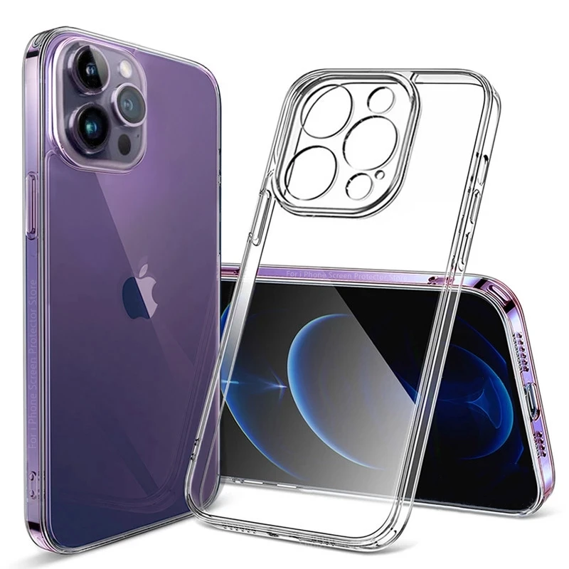 

Clear Phone Case for iPhone 11 12 13 14 Pro Max Case Silicone Soft Cover for IPhone 13 Mini X XS MAX XR 6 8 7 Plus SE Back Cover