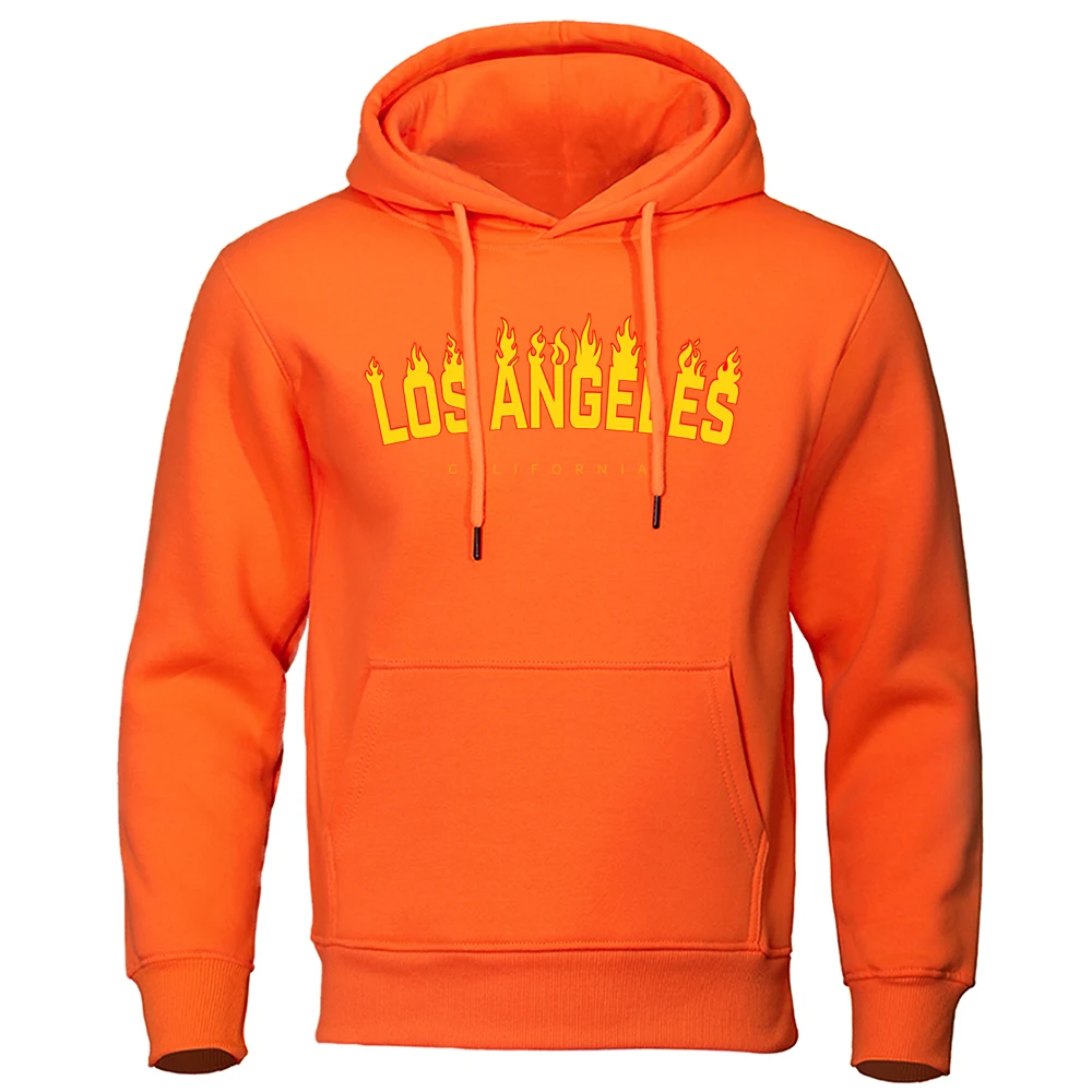 

Los Angeles California Fashion Letter Printing Mans Hoody Autumn Fleece Hoodie Fleece Pocket Hoodies Casual Soft Man Clothes