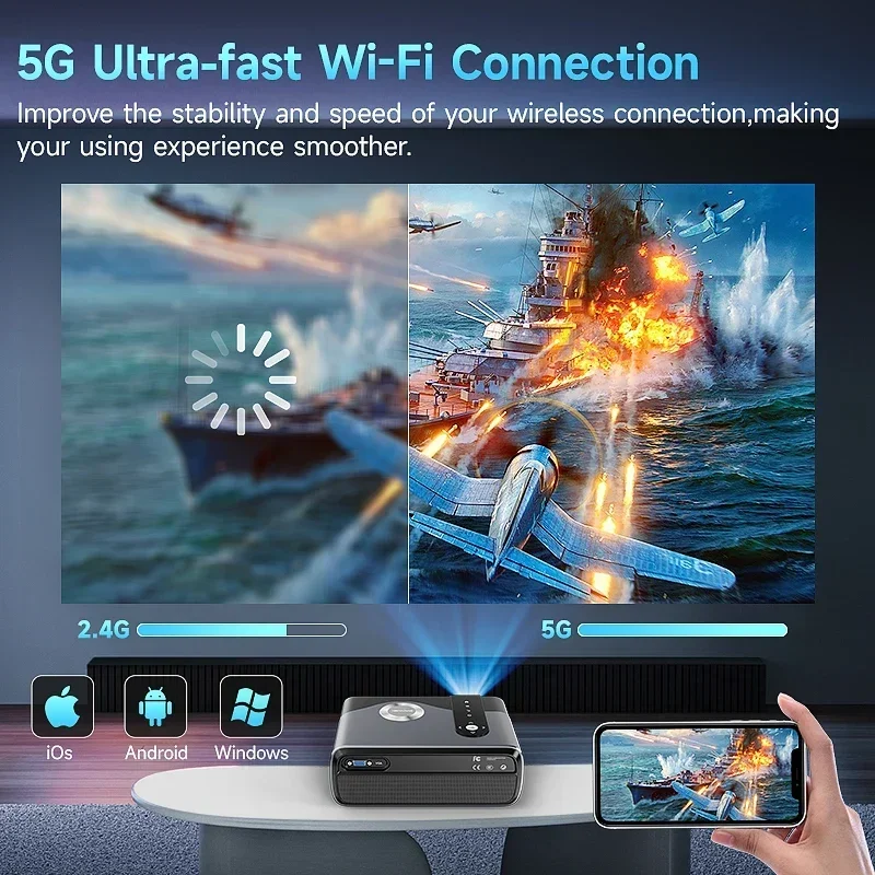 Лидер продаж новый портативный проектор с поддержкой 9000 люмен 4K совместимый