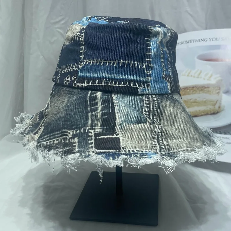 Шляпа рыбака с контрастными краями Модный берет маленького размера