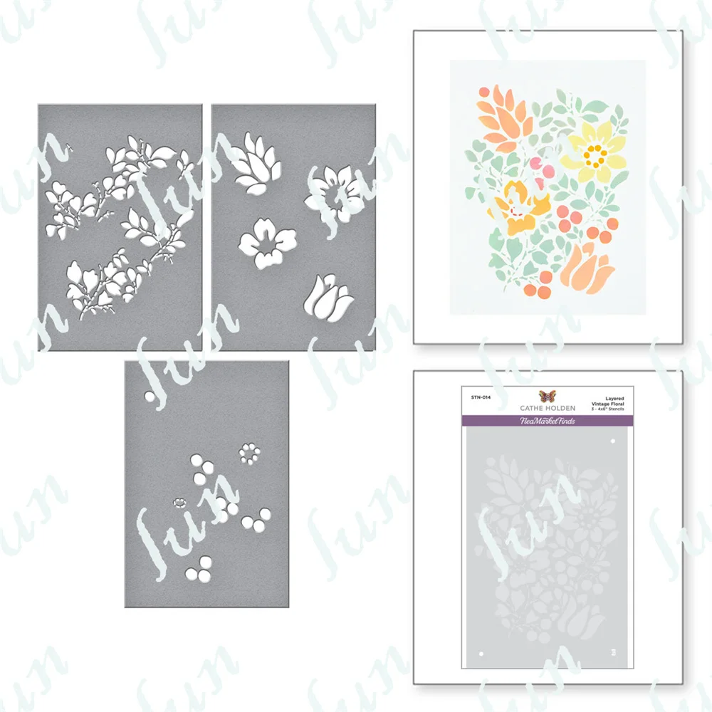 

Hot Sale New Layered Vintage Floral Holiday Decorations Stencils for Scrapbooking Embossing Diy Paper Greeting Card Album Work