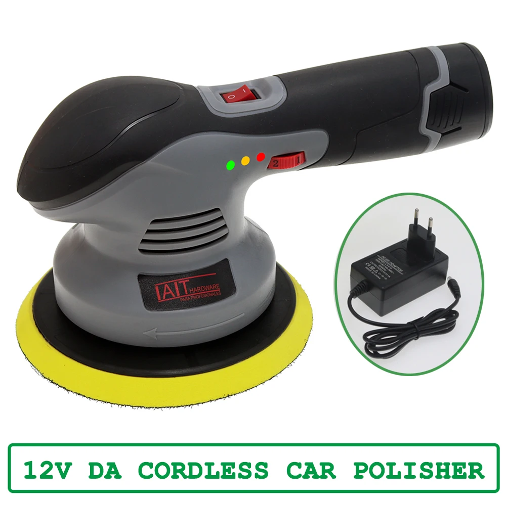 Car polishing machine RO/DA lithium battery wireless details 6-inch speed regulation small electric polishing kit tool